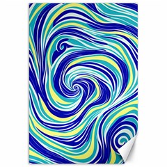 Pattern Design Swirl Watercolor Art Canvas 20  X 30  by Ravend