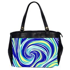 Pattern Design Swirl Watercolor Art Oversize Office Handbag (2 Sides) by Ravend