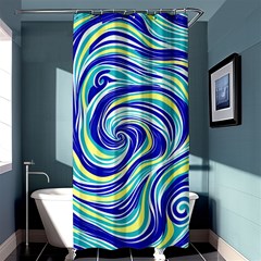 Pattern Design Swirl Watercolor Art Shower Curtain 36  X 72  (stall)  by Ravend