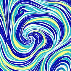 Pattern Design Swirl Watercolor Art Play Mat (square)