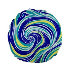 Pattern Design Swirl Watercolor Art Standard 15  Premium Round Cushions by Ravend