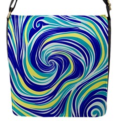 Pattern Design Swirl Watercolor Art Flap Closure Messenger Bag (s) by Ravend