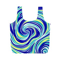 Pattern Design Swirl Watercolor Art Full Print Recycle Bag (m) by Ravend