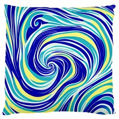 Pattern Design Swirl Watercolor Art Large Premium Plush Fleece Cushion Case (two Sides) by Ravend