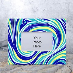 Pattern Design Swirl Watercolor Art White Tabletop Photo Frame 4 x6  by Ravend