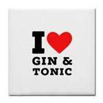 I love gin and tonic Tile Coaster Front