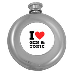 I Love Gin And Tonic Round Hip Flask (5 Oz) by ilovewhateva