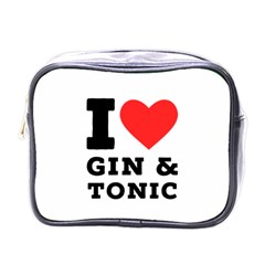 I Love Gin And Tonic Mini Toiletries Bag (one Side) by ilovewhateva