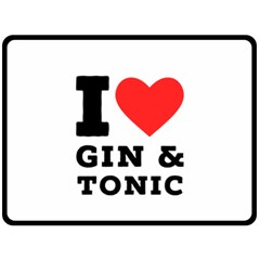 I Love Gin And Tonic Fleece Blanket (large) by ilovewhateva