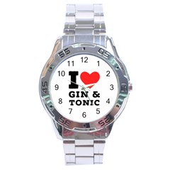 I Love Gin And Tonic Stainless Steel Analogue Watch by ilovewhateva