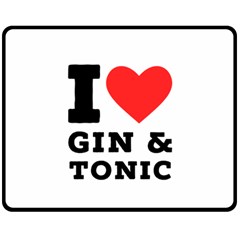 I Love Gin And Tonic Two Sides Fleece Blanket (medium) by ilovewhateva