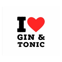 I Love Gin And Tonic Two Sides Premium Plush Fleece Blanket (small) by ilovewhateva