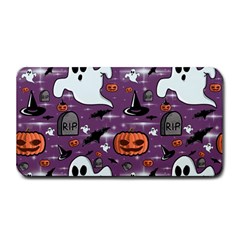 Pumpkin Ghost Witch Hat Halloween Sketch Holiday Medium Bar Mat by Ravend