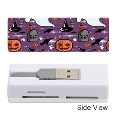 Pumpkin Ghost Witch Hat Halloween Sketch Holiday Memory Card Reader (stick) by Ravend