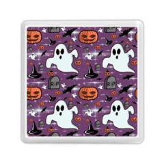 Pumpkin Ghost Witch Hat Halloween Sketch Holiday Memory Card Reader (square) by Ravend