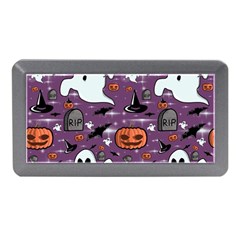 Pumpkin Ghost Witch Hat Halloween Sketch Holiday Memory Card Reader (mini) by Ravend