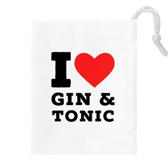 I Love Gin And Tonic Drawstring Pouch (4xl) by ilovewhateva