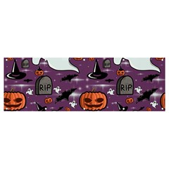 Pumpkin Ghost Witch Hat Halloween Sketch Holiday Banner And Sign 12  X 4  by Ravend