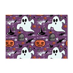 Pumpkin Ghost Witch Hat Halloween Sketch Holiday Crystal Sticker (a4) by Ravend