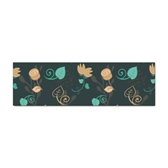 Flowers Leaves Pattern Seamless Green Background Sticker Bumper (10 Pack) by Ravend