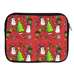 Santa Snowman Gift Holiday Christmas Cartoon Apple Ipad 2/3/4 Zipper Cases by Ravend