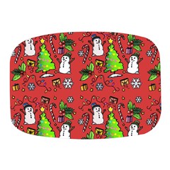 Santa Snowman Gift Holiday Christmas Cartoon Mini Square Pill Box by Ravend