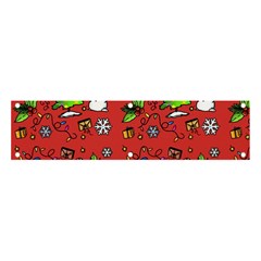 Santa Snowman Gift Holiday Christmas Cartoon Banner And Sign 4  X 1  by Ravend