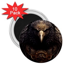 Eagle Ornate Pattern Feather Texture 2 25  Magnets (10 Pack)  by Ravend