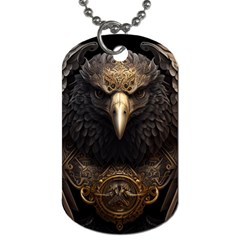 Eagle Ornate Pattern Feather Texture Dog Tag (two Sides) by Ravend