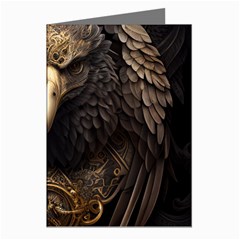 Eagle Ornate Pattern Feather Texture Greeting Cards (pkg Of 8) by Ravend