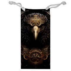 Eagle Ornate Pattern Feather Texture Jewelry Bag by Ravend