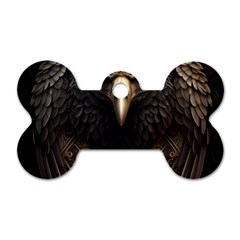 Eagle Ornate Pattern Feather Texture Dog Tag Bone (one Side) by Ravend