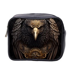 Eagle Ornate Pattern Feather Texture Mini Toiletries Bag (two Sides)