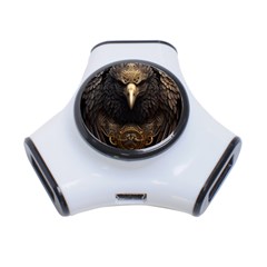 Eagle Ornate Pattern Feather Texture 3-port Usb Hub by Ravend