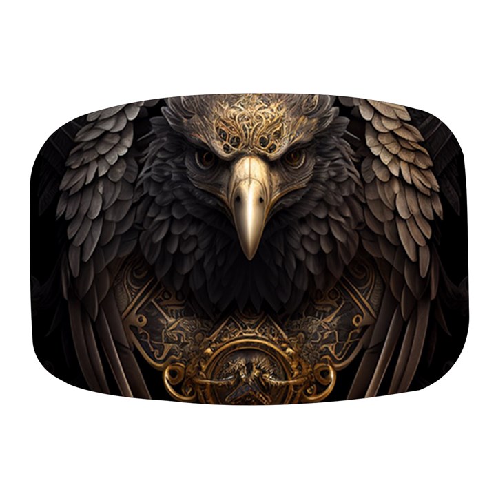 Eagle Ornate Pattern Feather Texture Mini Square Pill Box