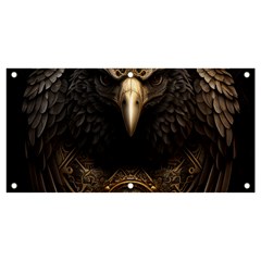 Eagle Ornate Pattern Feather Texture Banner And Sign 4  X 2  by Ravend