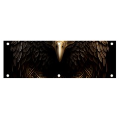 Eagle Ornate Pattern Feather Texture Banner And Sign 6  X 2  by Ravend