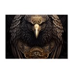 Eagle Ornate Pattern Feather Texture Crystal Sticker (A4) Front