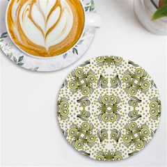 Background Pattern Texture Design Wallpaper Uv Print Round Tile Coaster by Ravend