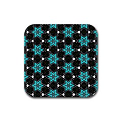 Pattern Design Scrapbooking Colorful Stars Rubber Coaster (square) by Ravend