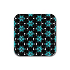 Pattern Design Scrapbooking Colorful Stars Rubber Square Coaster (4 Pack) by Ravend