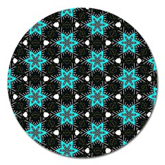 Pattern Design Scrapbooking Colorful Stars Magnet 5  (round) by Ravend