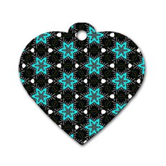 Pattern Design Scrapbooking Colorful Stars Dog Tag Heart (two Sides) by Ravend