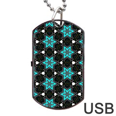 Pattern Design Scrapbooking Colorful Stars Dog Tag Usb Flash (two Sides) by Ravend