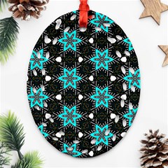 Pattern Design Scrapbooking Colorful Stars Oval Filigree Ornament (two Sides) by Ravend