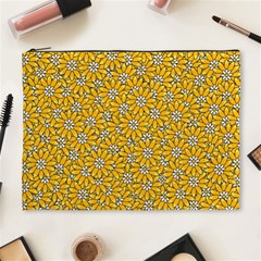 Flowers Bloom Art Colorful Artwork Design Pattern Cosmetic Bag (xl) by Ravend