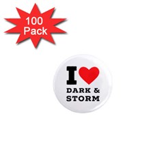 I Love Dark And Storm 1  Mini Magnets (100 Pack)  by ilovewhateva