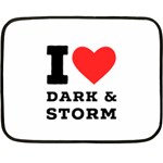 I love dark and storm Two Sides Fleece Blanket (Mini) 35 x27  Blanket Back