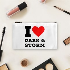 I Love Dark And Storm Cosmetic Bag (small) by ilovewhateva