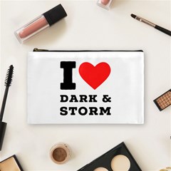 I Love Dark And Storm Cosmetic Bag (medium) by ilovewhateva